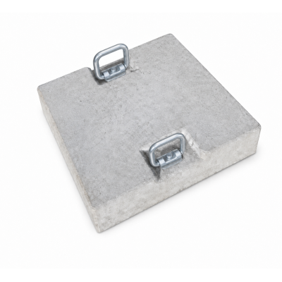 piastrone in cemento con maniglie dim 40 x40 x H11,5, peso kg 40