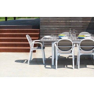 tavolo Alloro 210 Extensible colore bianco tortora - particolare