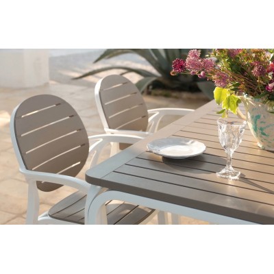 tavolo Alloro 210 Extensible colore bianco tortora - particolare