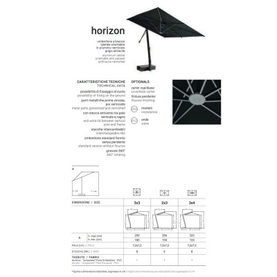 Ombrellone Horizon - scheda prodotto
