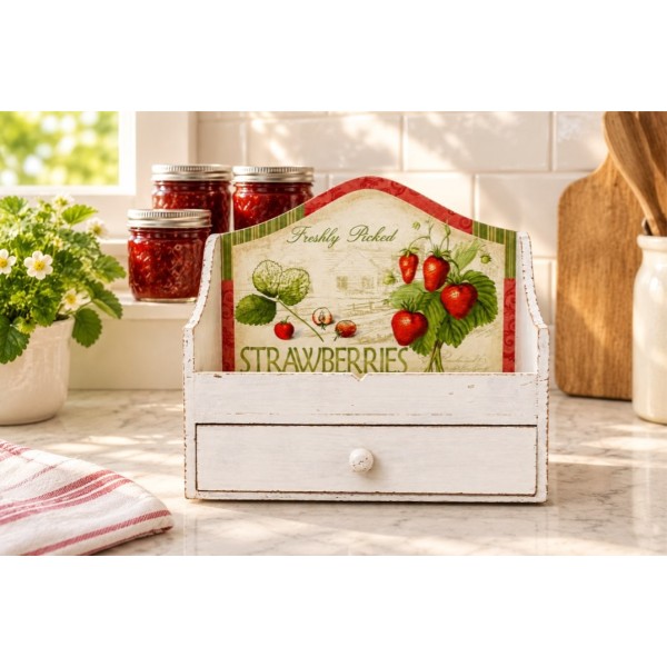 Mensola con cassetto strawberries
