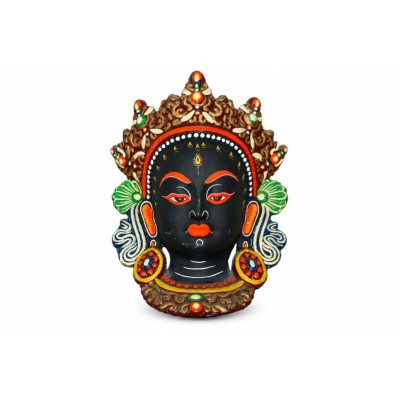 Tris Maschere Nepalesi - maschera nera e oro