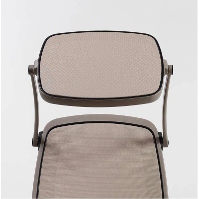 lettino Alfa telaio tortora con tessuto tortora - particolare del parasole