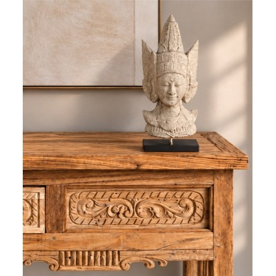 esempio di soprammobile di Statua Divinità Giavanese sopra a consolle Bali(vedi prodotti correlati) - particolare