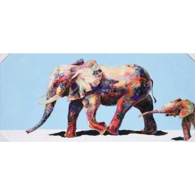 Quadro Elefantessa con Piccolo