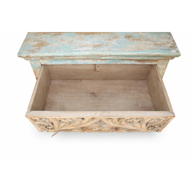 Comò Calais con cassetti colore grigio chiaro - particolare interno cassetto