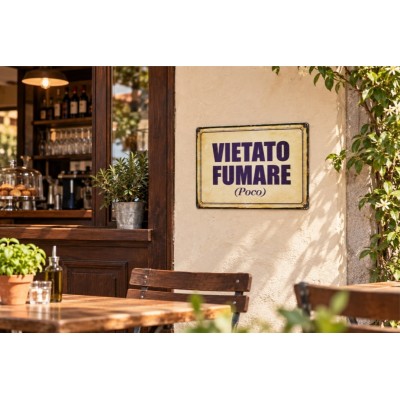 esempio di utilizzo Cartello Vietato Fumare (poco)