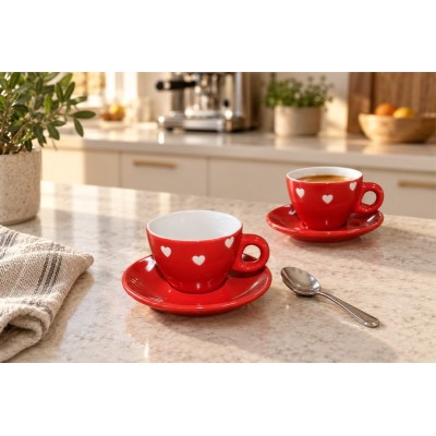 esempio di utilizzo Set 4 tazzine con cuore