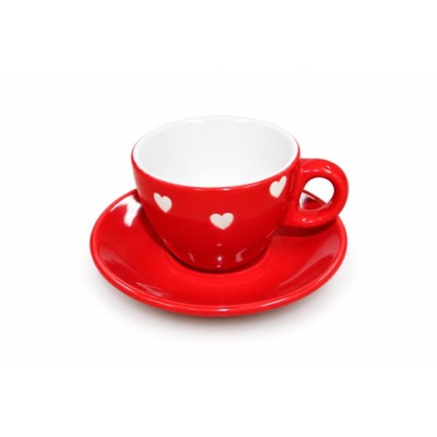 Set 4 tazzine con cuore