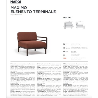 Maximo Elemento Terminale - scheda tecnica