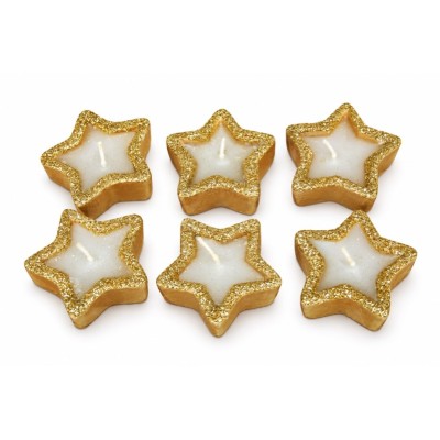 Set 6 Stelline Natalizie - oro