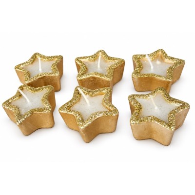 Set 6 Stelline Natalizie - oro
