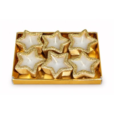 Set 6 Stelline Natalizie - oro