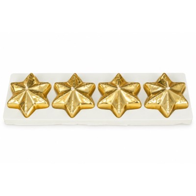 Set 4 Stelle Natalizie - oro