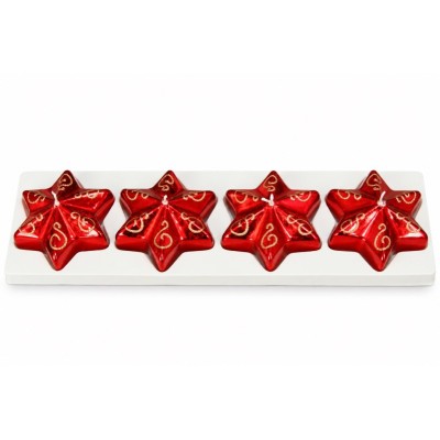 Set 4 Stelle Natalizie - rosso