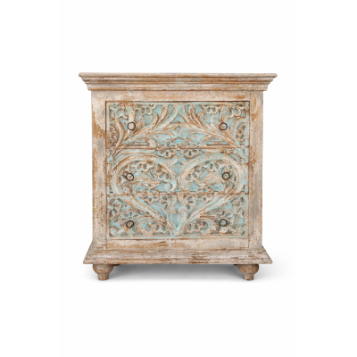 Comò Calais con cassetti colore azzurro chiaro