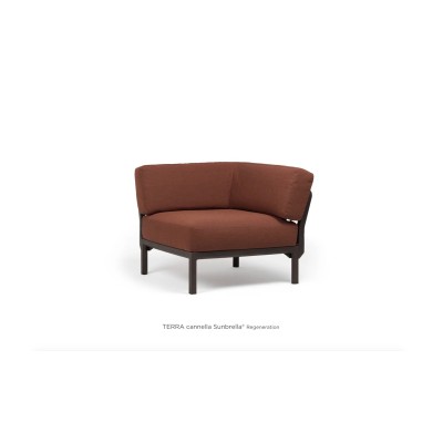 Maximo Elemento Angolo telaio colore Terra con Tessuto Cannella Sunbrella