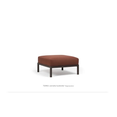 Maximo Pouf telaio colore Terra con tessuto Cannella Sunbrella