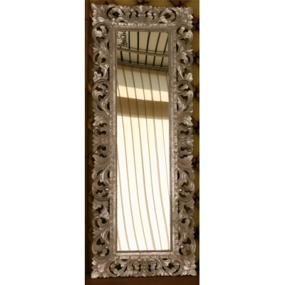 specchio Argento in legno intarsiato