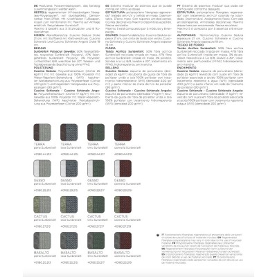 salotto Maximo 5 - colori abbinabili a tessuti