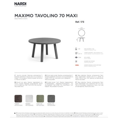 Maximo Tavolino 70 Maxi scheda tecnica