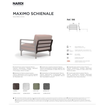 Maximo Schienale scheda tecnica