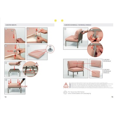Komodo Poltrona - istruzioni montaggio cuscini