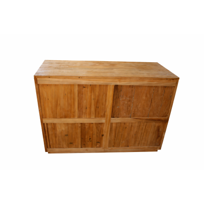 credenza Geco - particolare schienale in tek massello