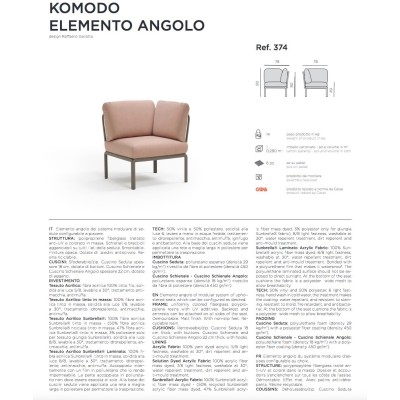 Komodo Elemento Angolo scheda tecnica
